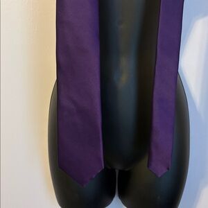 Nicole Miller New York Purple Satin Silk Shiny Necktie Tie